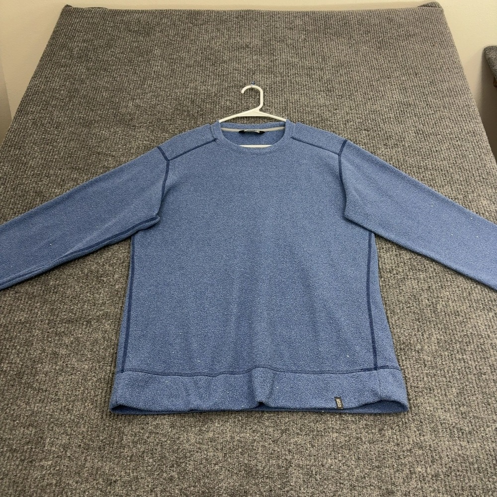 Stio Sweatshirt Mens M Blue Polyester Fleece Crewneck Outdoor Gorpcore Style